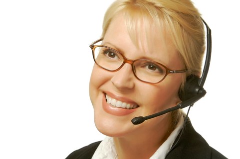 A beautiful friendly secretary/telephone operator