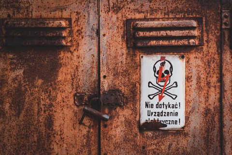 Warning sign danger of life