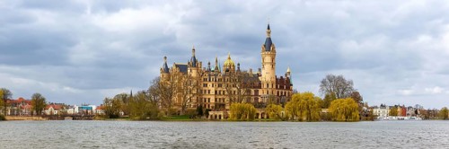 Schwerin Castle Landtag Government Parliament Mecklenburg-Vorpommern Panorama in Schwerin