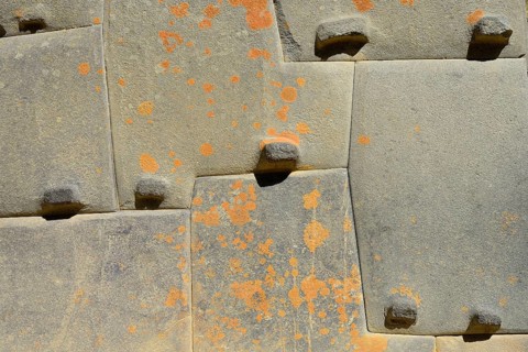 Precise stone setting in a wall of the Inca ruins