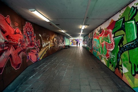 Graffiti in pedestrian tunnel