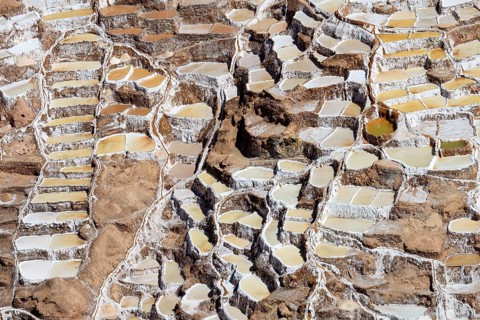 Terraces for salt extraction