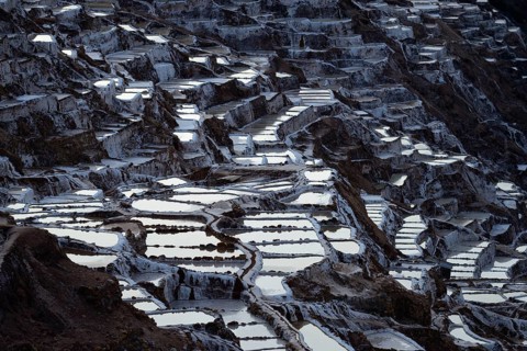 Terraces for salt extraction