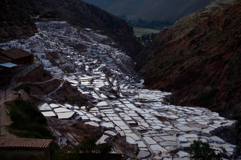 Terraces for salt extraction