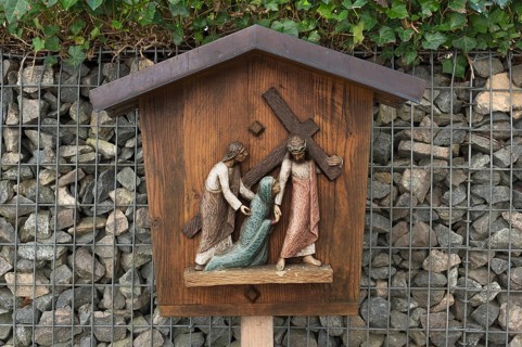 Wayside shrine at the baroque catholic pilgrimage church Maria pear tree