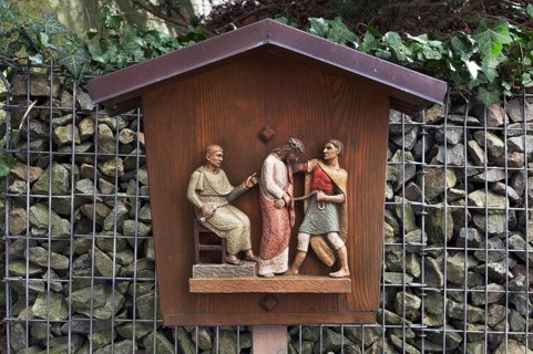 Wayside shrine at the baroque catholic pilgrimage church Maria pear tree