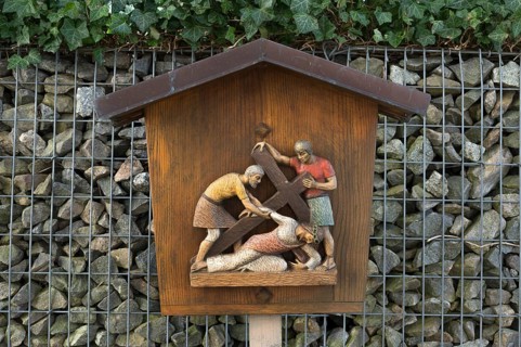 Wayside shrine at the baroque catholic pilgrimage church Maria pear tree