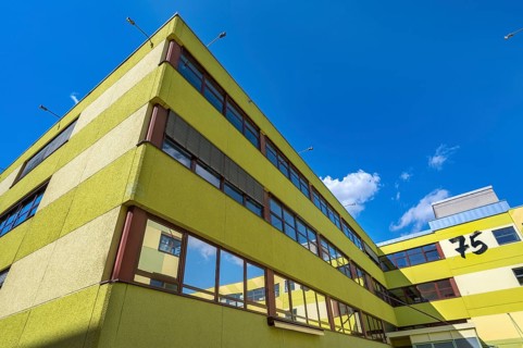 Yellow-green facades