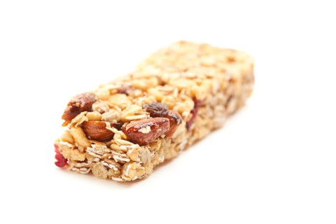 Granola bar isolated on a white background