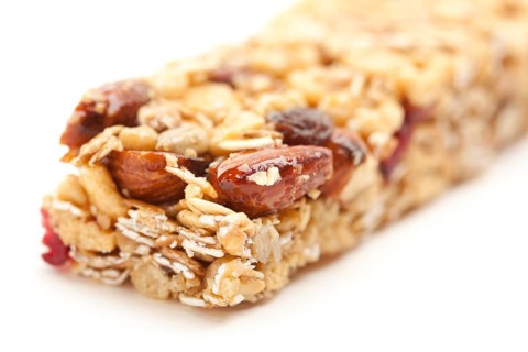 Granola bar isolated on a white background