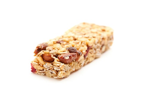 Granola bar isolated on a white background