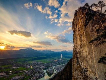 Sunrise over the Salzach valley