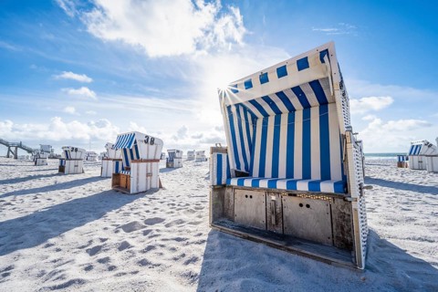 Beach chairs at the west beach