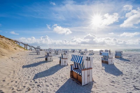 Beach chairs at the west beach