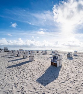 Beach chairs at the west beach