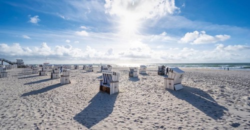 Beach chairs at the west beach