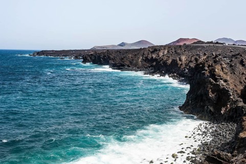 Los Hervideros lava rock coastline