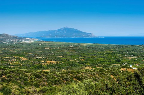 Overlook over southern Samos and the turkish coast