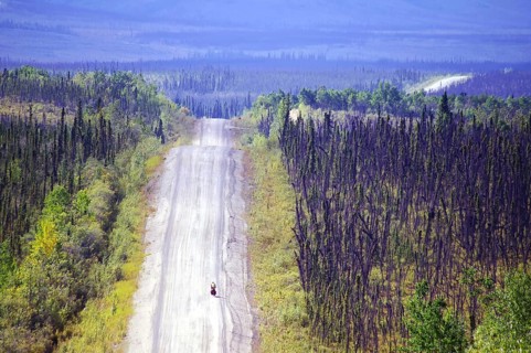 Cyclist on track