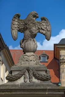 Eagle figure on the Eagle Fountain on the Upper Bridge