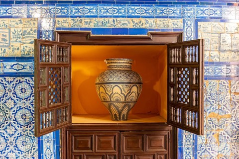 Vase and Azulejo Tiles