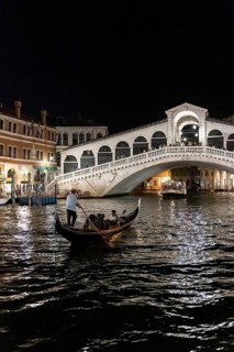 Venetian gondola on Grand Canal