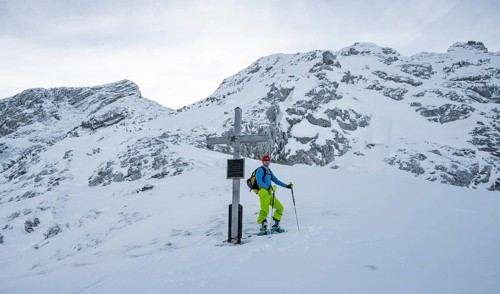 Ski tourers at the Osterfelderkopf