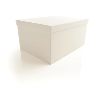 White box with lid isolated on a white background