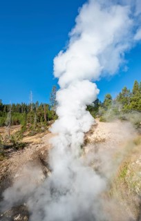 Steaming thermal spring