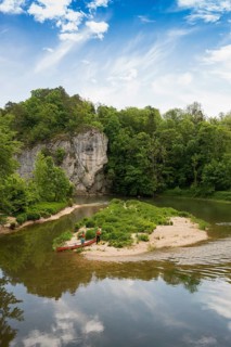 Paddler at the Amalienfelsen
