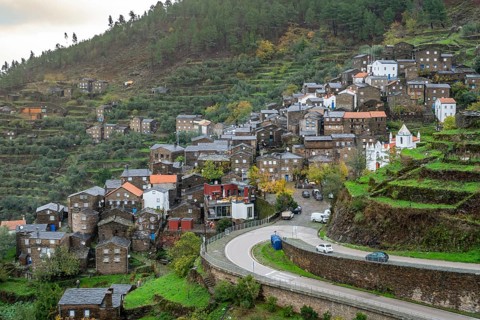 Amazing old village with schist houses