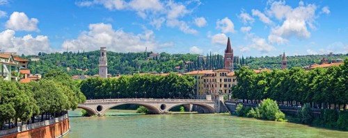 River Adige with Ponte della Vittoria