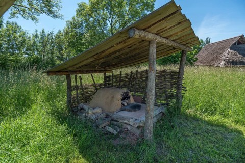 Historic outdoor clay oven