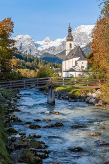 Parish church St. Sebastian with Ramsauer Ache