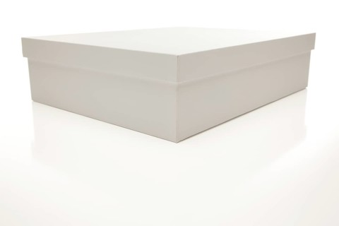 White box with lid isolated on a white background