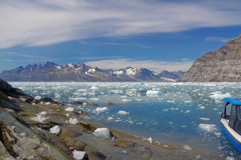 View over drift ice