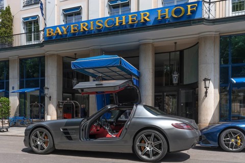 Mercedes-Benz SLS with gullwing doors