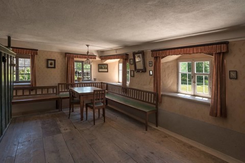 Dining room in a historic farmhouse