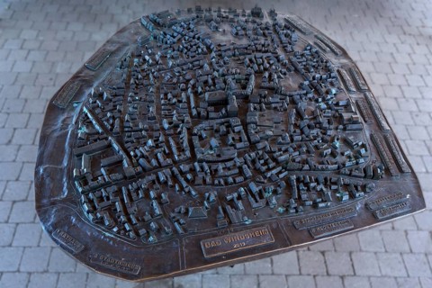Relief view of the town of Bad Windsheim