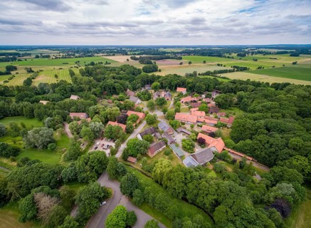 The Rundlingsdorf Luebeln (drone photo) is one of the 19 Rundlings villages that have applied to become a UNESCO World Heritage Site. Luebeln