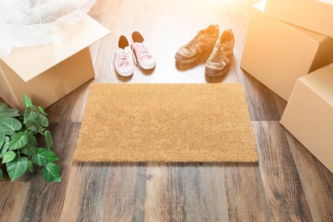 Home sweet home welcome mat