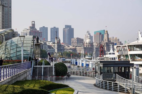 Boat pier on the Huangpu River