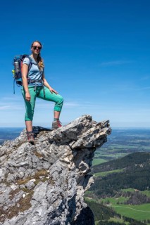 Hiker on the summit of Breitenstein