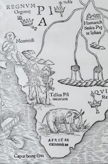Elephant and one-eyed giant (Monoculi)