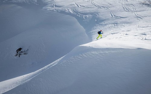 Tourers at a snowdrift