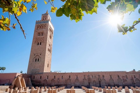 Koutoubia mosque from 12th century in old town of Marrakech