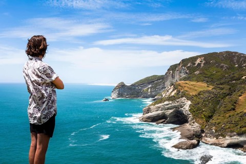 Guy at a cliff