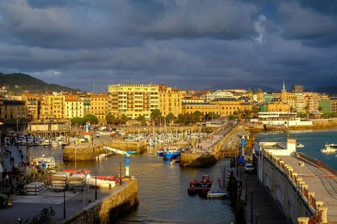 Abendstimmung an der Bucht La Concha