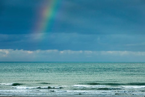 Rainbow at beach