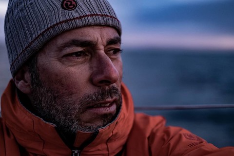 Single-handed sailor on the North Sea